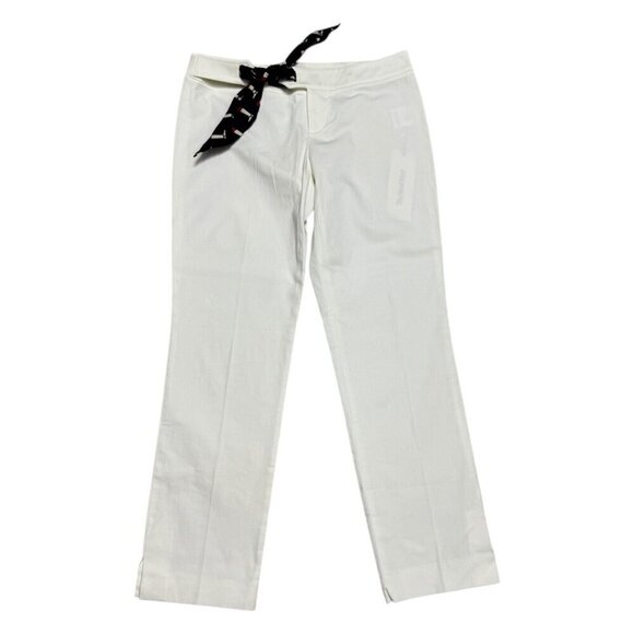 GUCCI Vintage Y2K 2005 Luxury Designer Straight Leg White Pants Size 4 Small - Picture 1 of 6